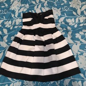 Strapless ruffled dress